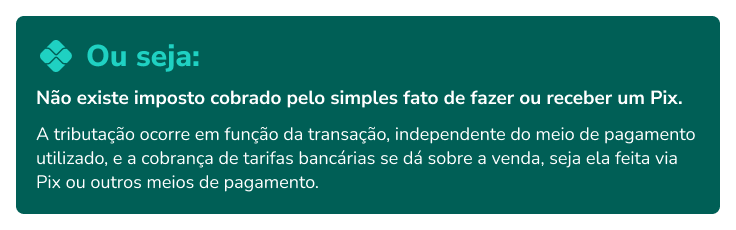tarifa vs imposto pix